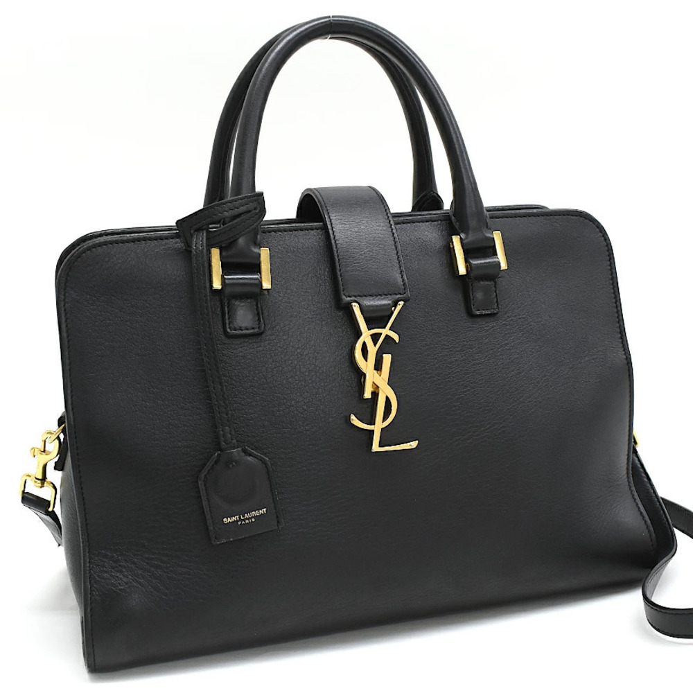 Saint Laurent Paris Cabas handbag Leather Black